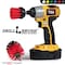Drillbrush Mini Size Long Bristle Red Stiff Bristle Rotary Cleaning Drill, PK 2 R-L-2M-QC-DB - alternate 4